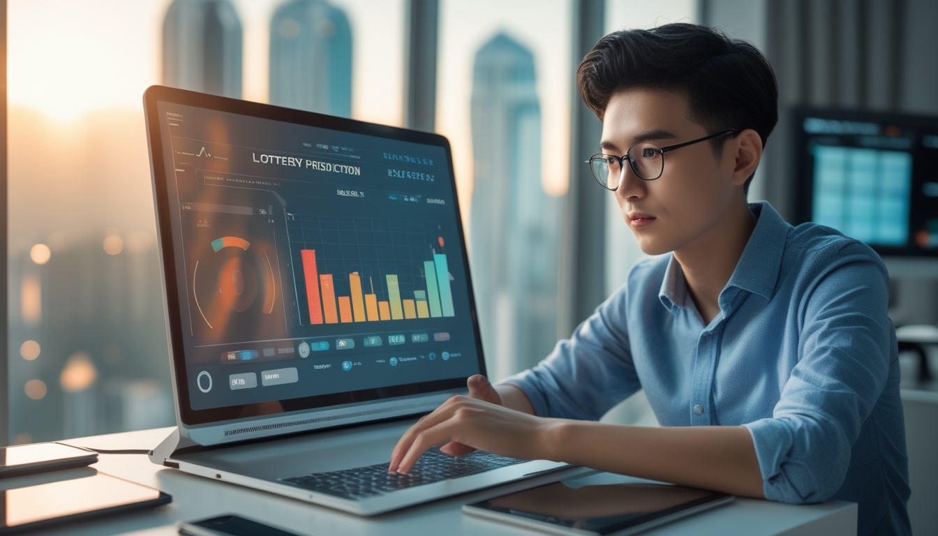 Seseorang sedang menggunakan laptop di meja dengan perangkat digital lain, memperlihatkan suasana kerja untuk prediksi angka togel online pasaran Hongkong.