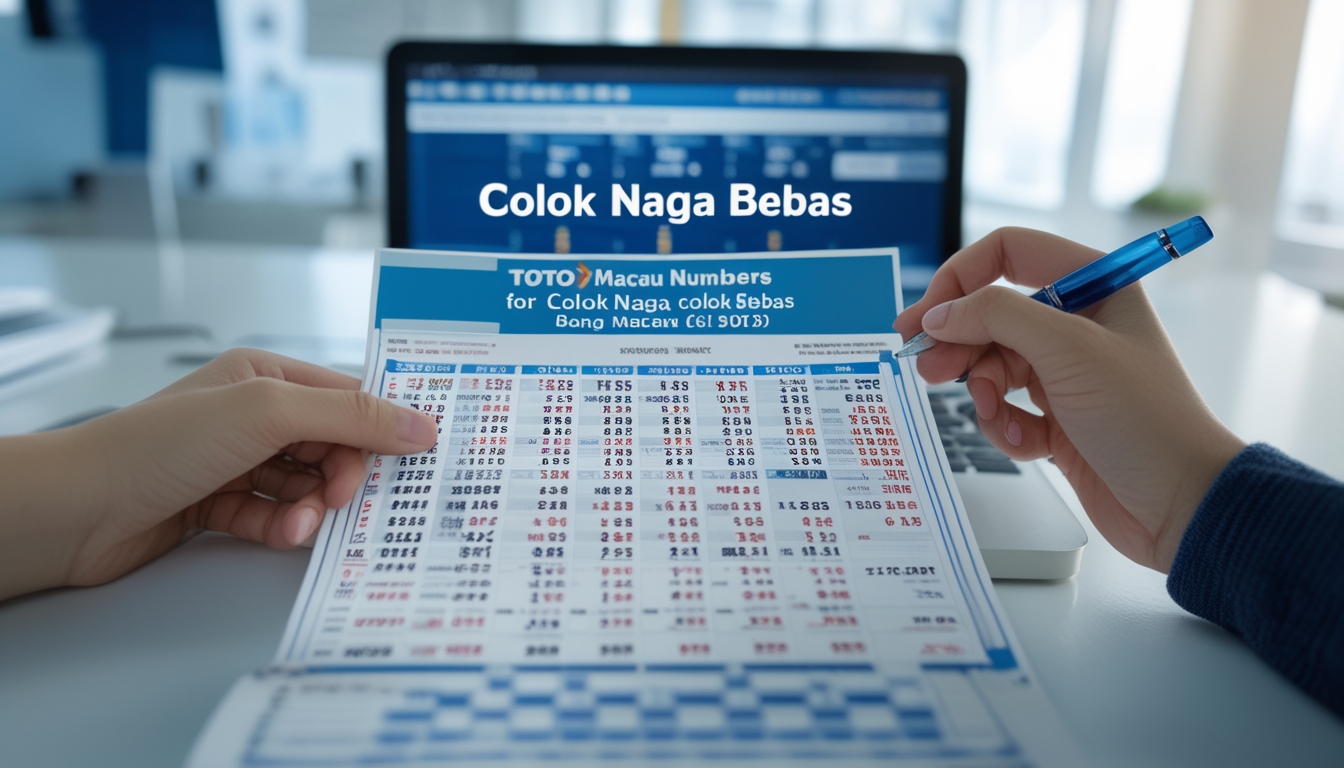Tangan seseorang menunjuk pada lembar berisi angka dan grafik di meja kerja dengan laptop di latar belakang.
