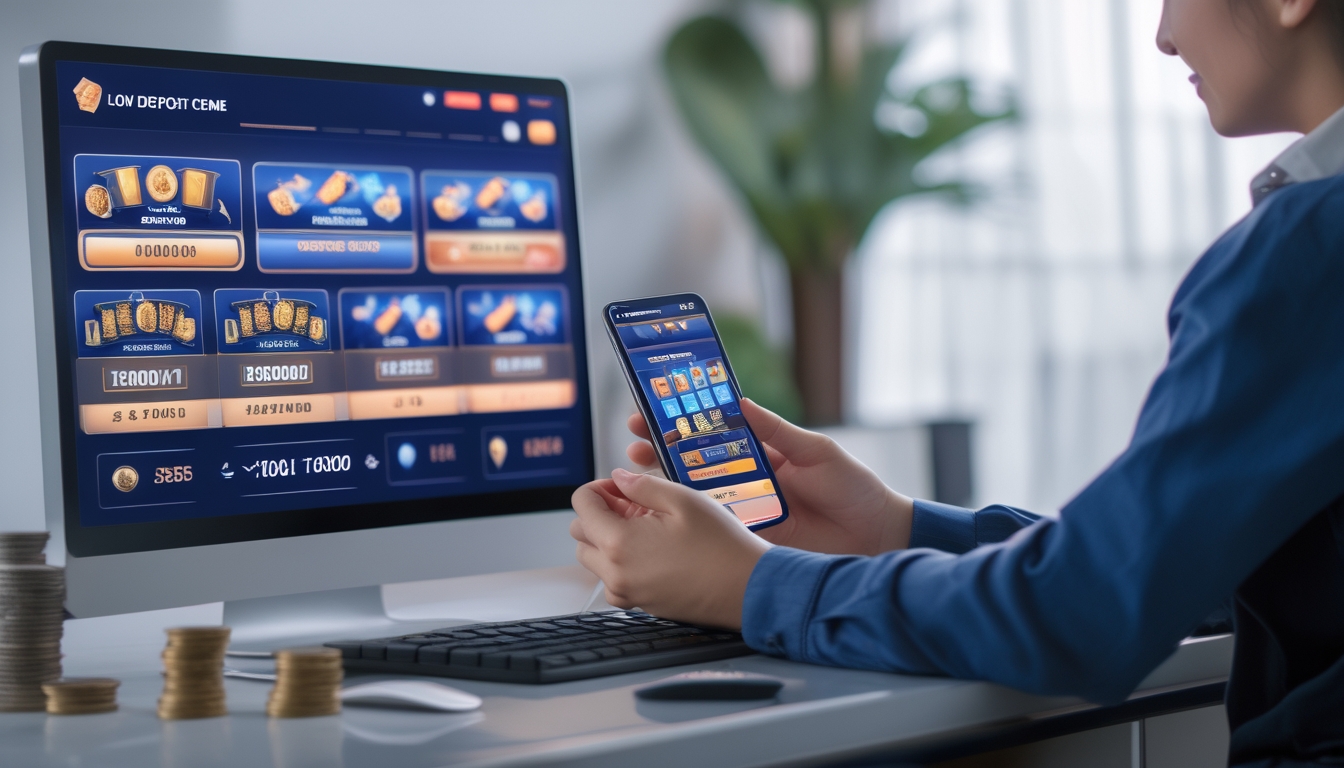 Seseorang menggunakan smartphone dan komputer untuk bermain permainan kartu Ceme online dengan suasana nyaman di rumah.