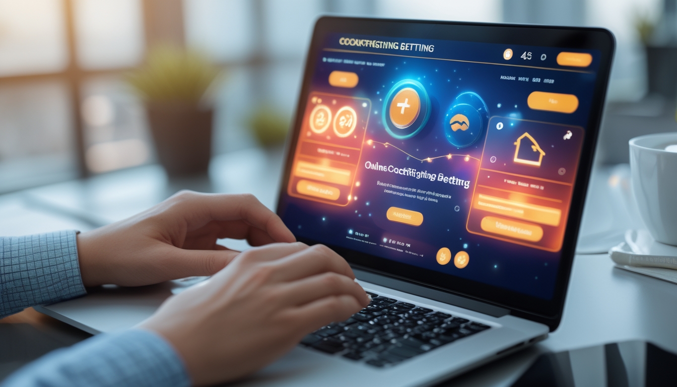 Orang menggunakan perangkat digital di meja kerja dengan tampilan platform taruhan online sabung ayam yang menunjukkan sistem deposit cepat dan aman serta layanan 24 jam.