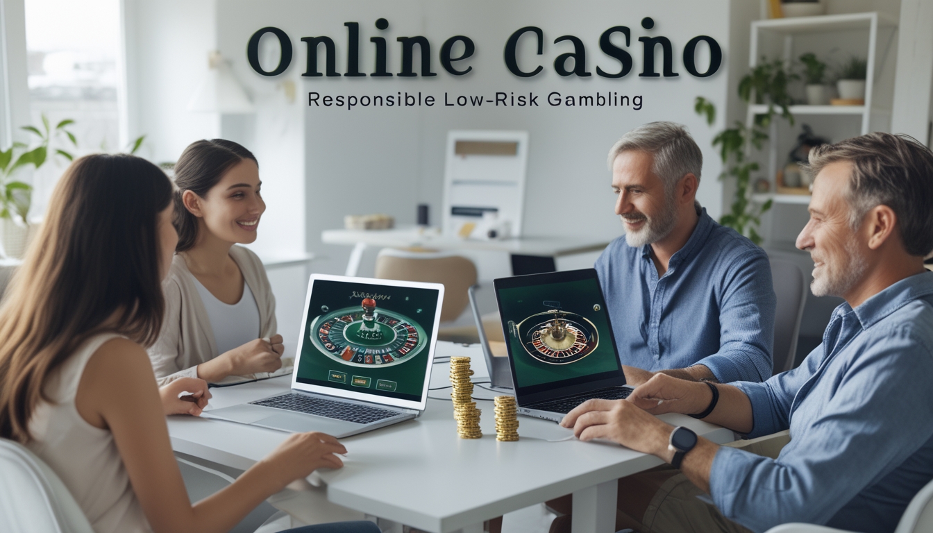 Orang-orang menggunakan laptop dan ponsel untuk bermain kasino online di ruangan yang terang dan nyaman.