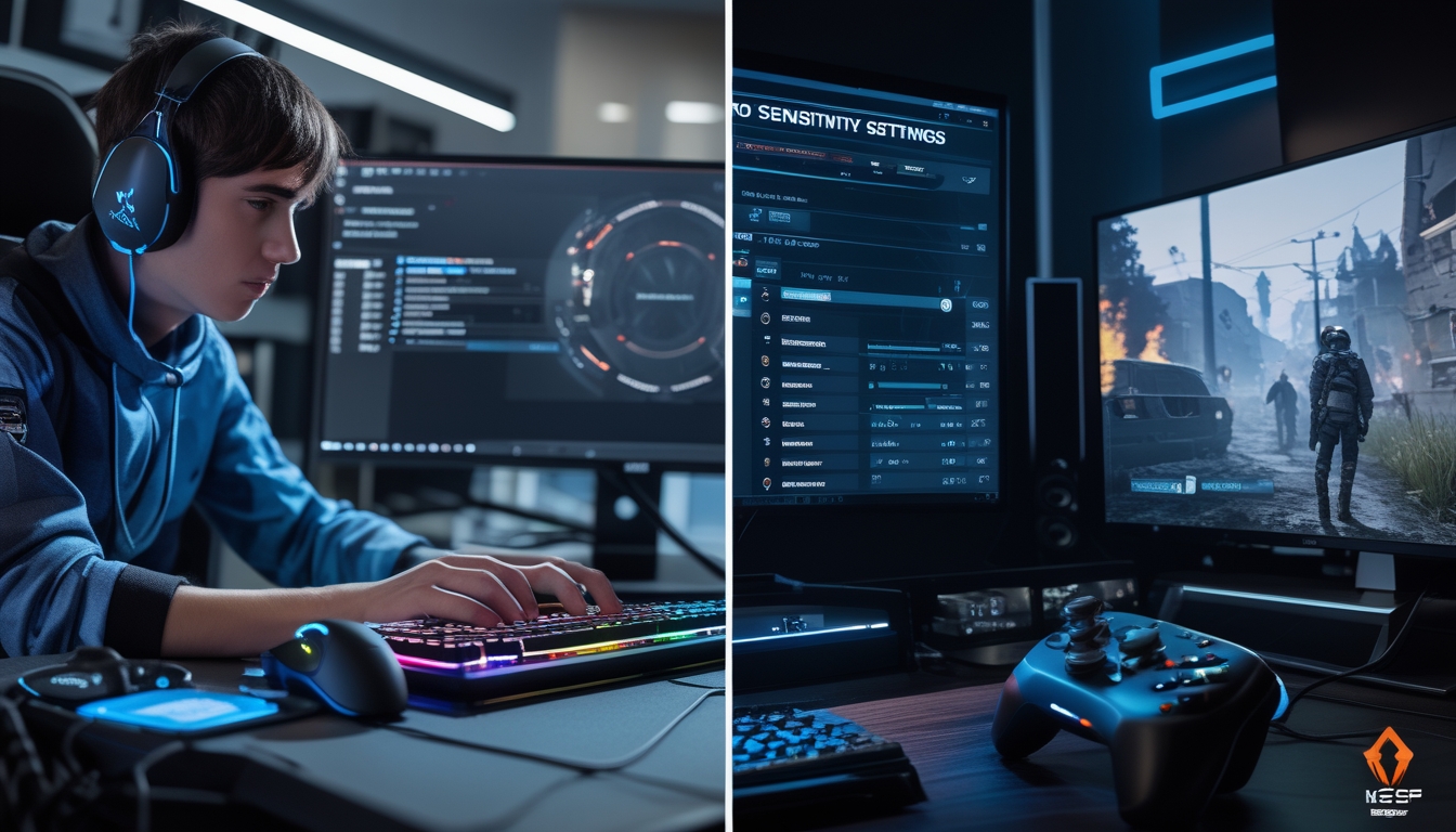 Dua pemain game Rainbow Six Siege 2026 sedang bermain, satu menggunakan PC dengan keyboard dan mouse, satu lagi menggunakan konsol dengan kontroler, masing-masing di lingkungan bermain yang berbeda.