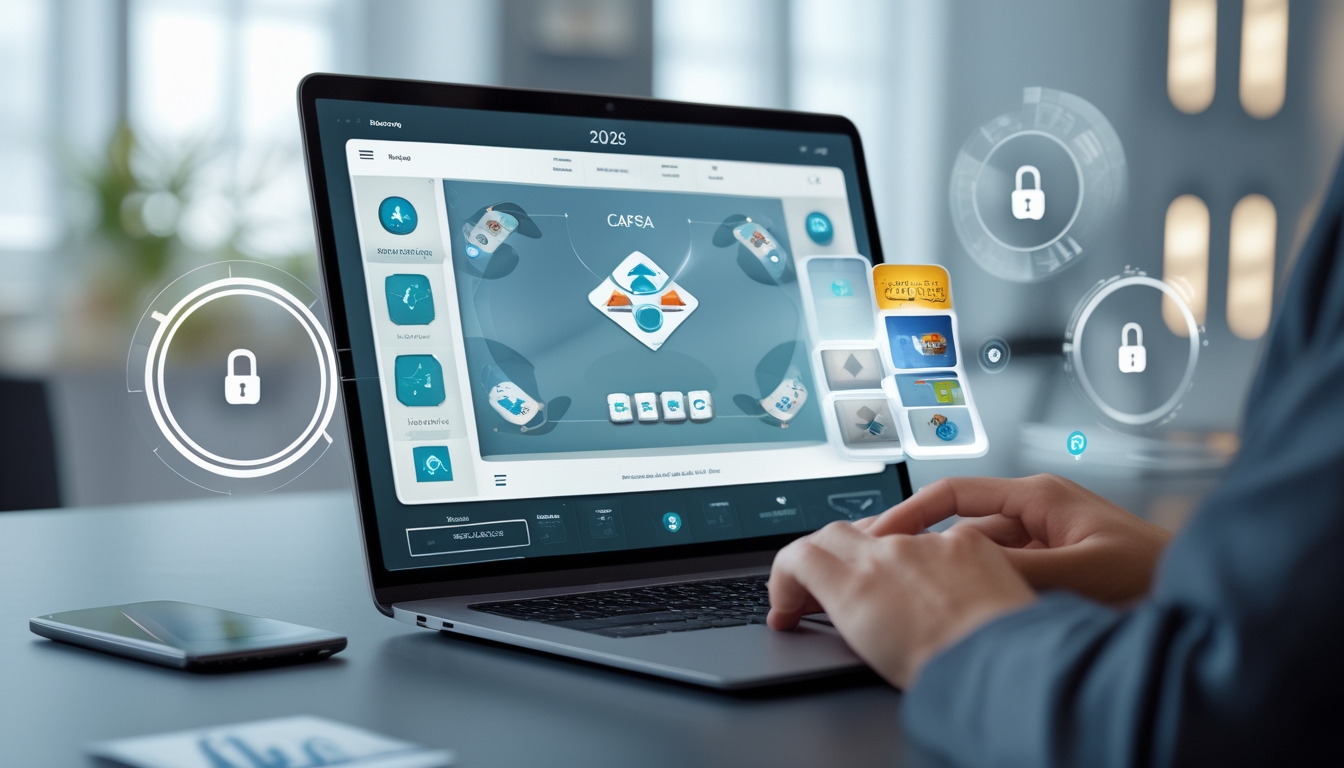 Layar komputer menampilkan permainan Capsa online dengan suasana ruang kerja modern yang menunjukkan keamanan dan kepercayaan platform.