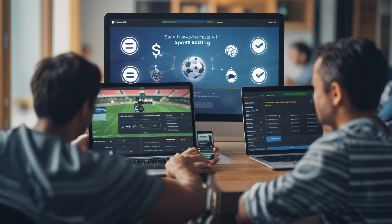 Orang-orang menggunakan laptop dan ponsel di rumah untuk bermain taruhan bola online dengan metode deposit pulsa yang aman dan cepat.