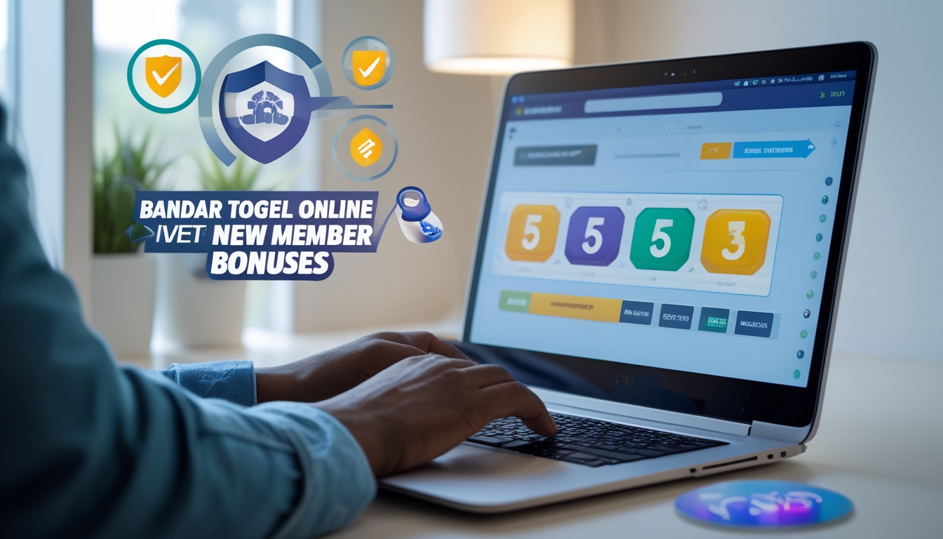 Seseorang menggunakan laptop di ruang kerja yang terang dengan tampilan situs togel online yang aman dan terpercaya di layar.