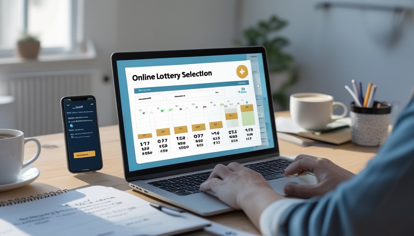 Seseorang menggunakan laptop di meja kerja dengan tampilan situs togel online yang terpercaya di layar.