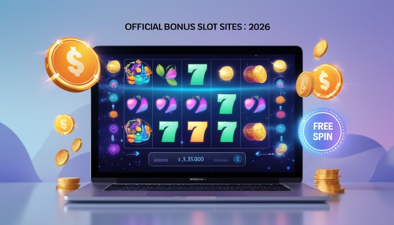 Seorang pengguna sedang bermain game slot online di komputer dengan elemen digital yang menunjukkan bonus putaran gratis tanpa deposit.