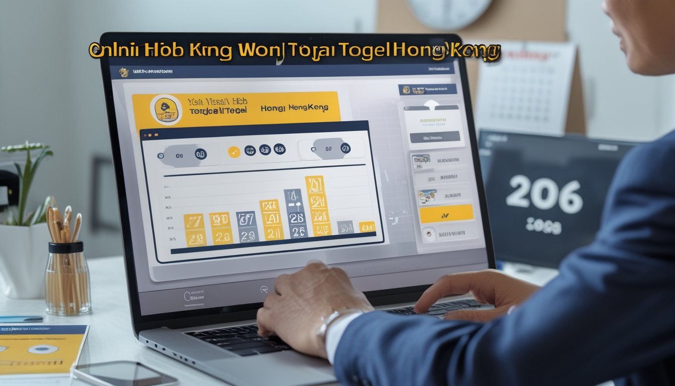 Seorang profesional menggunakan komputer di ruang kantor yang rapi dengan suasana yang menunjukkan kepercayaan dan keamanan dalam layanan togel online.