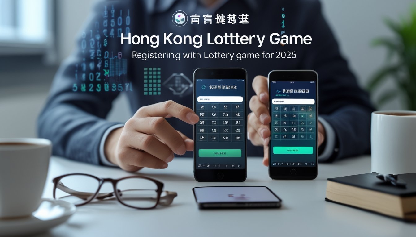 Seseorang menggunakan smartphone di meja kerja dengan perangkat Android dan iPhone terlihat, fokus pada permainan togel Hongkong dengan suasana profesional dan rapi.