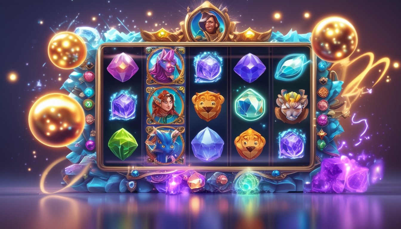 Mesin slot bertema fantasi dengan karakter unik dan efek cahaya berkilauan yang menarik perhatian.