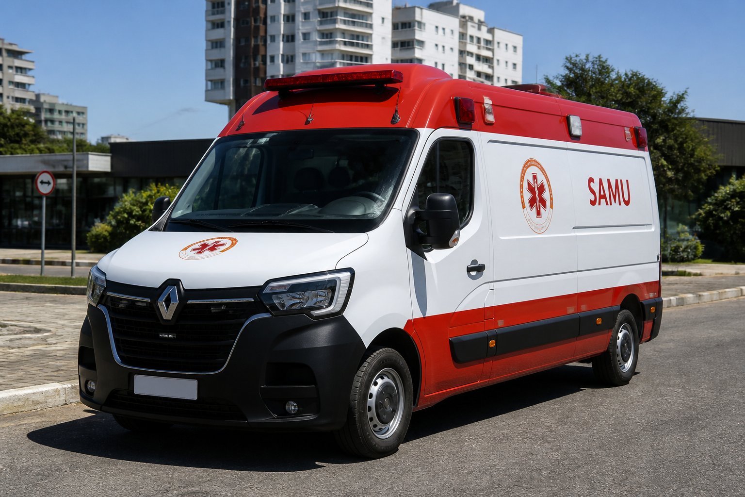 Ambulância em União da Vitória: Serviços de Emergência Médica e Transporte Hospitalar na Região Ambulância do SAMU estacionada em uma rua da cidade de União da Vitória durante o dia.