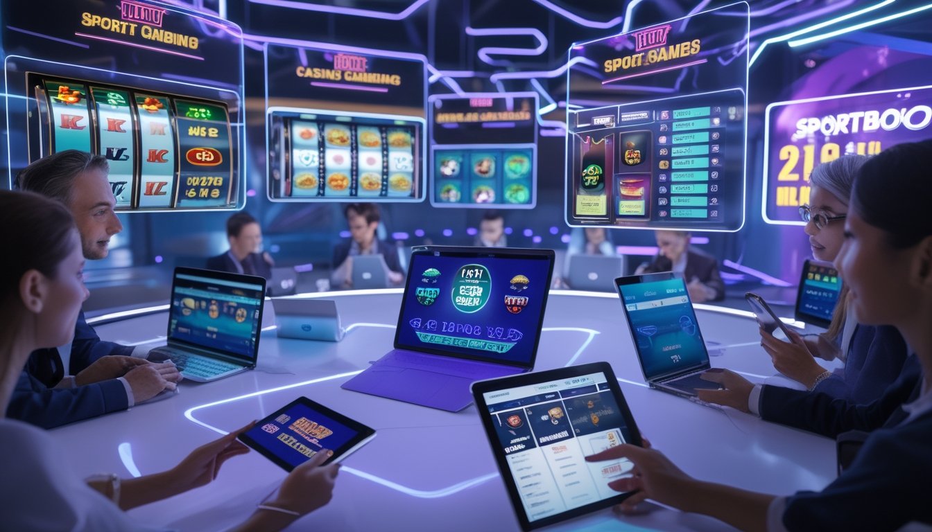 Orang-orang menggunakan perangkat digital untuk bermain judi online dengan berbagai permainan seperti slot, kasino, dan taruhan olahraga.