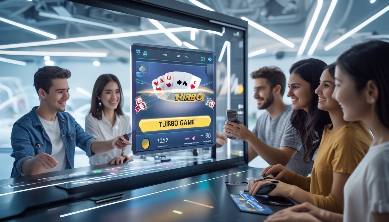 Beberapa orang muda menggunakan platform permainan kartu digital dengan antarmuka yang modern dan mudah digunakan.