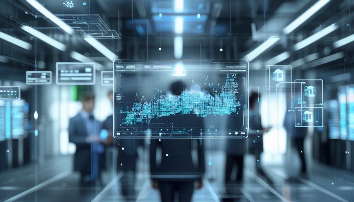 Sejumlah profesional IT bekerja di ruang dengan layar digital dan peralatan teknologi tinggi yang menunjukkan data dan jaringan untuk platform taruhan online.