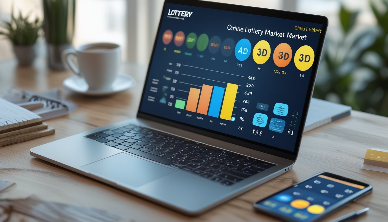 Meja kerja dengan laptop, ponsel, dan catatan yang menunjukkan aktivitas bermain togel online.