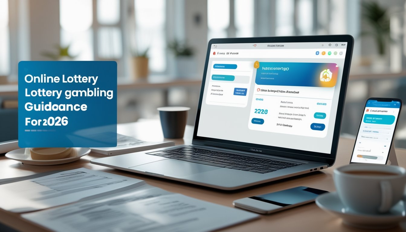 Meja kerja modern dengan laptop yang menampilkan antarmuka faktur digital dan ponsel yang menunjukkan aplikasi email, di ruang kantor yang terang dan rapi.