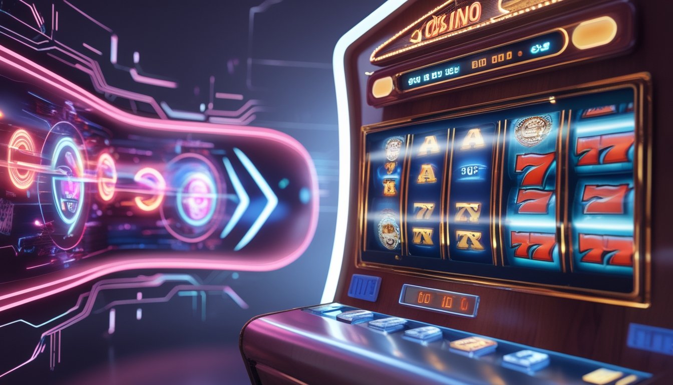 Gambar perbandingan antara mesin slot klasik dan permainan slot online modern yang sedang populer tahun 2026.