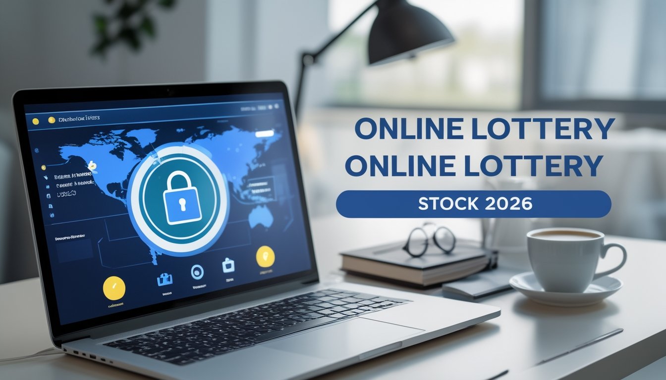 Seorang pengguna sedang melihat layar komputer dengan tampilan situs togel online yang aman di meja kerja yang rapi.
