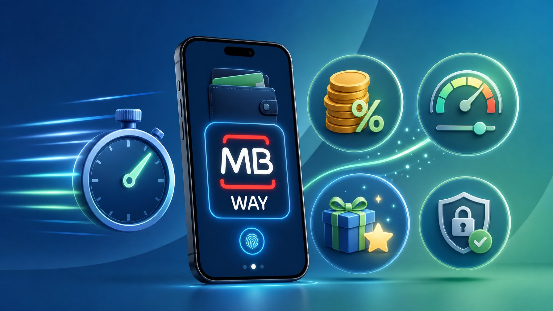 A Smartphone Showing A Digital Wallet With Icons Representing Speed, Fees, Limits, And Bonuses Around It.