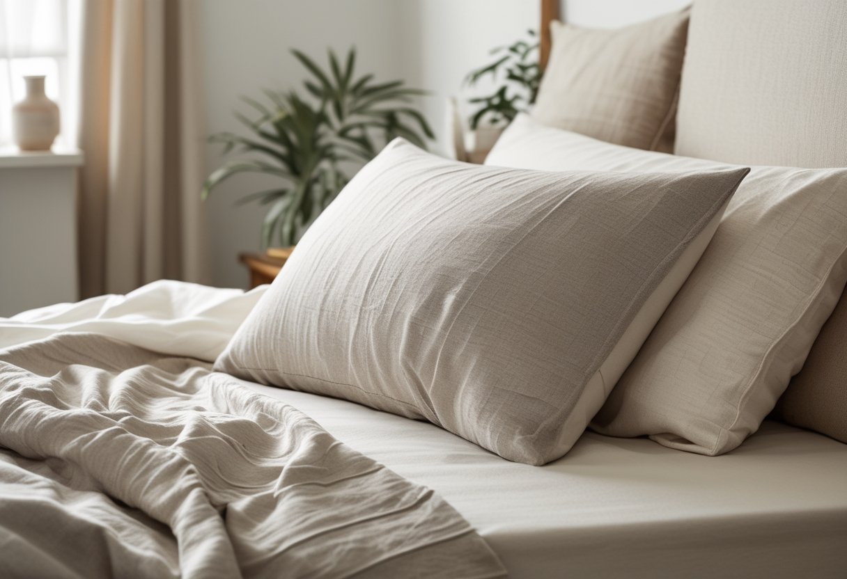 21 Beautiful Organic Textiles For Bedroom: Cozy Sustainable Fabrics To Transform Your Sleep Space 10 these certified fabrics PACT organic cotton jersey pillowcase soft pillow calm bedroom natural light simple decor