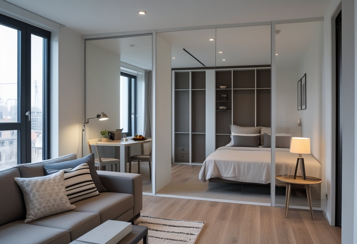 24 Stunning Studio Apartment Layouts: Clever Space Saving Ideas For Small Homes 2 open plan studio apartment layoutss zoned living dining sleeping areas one room bright natural light