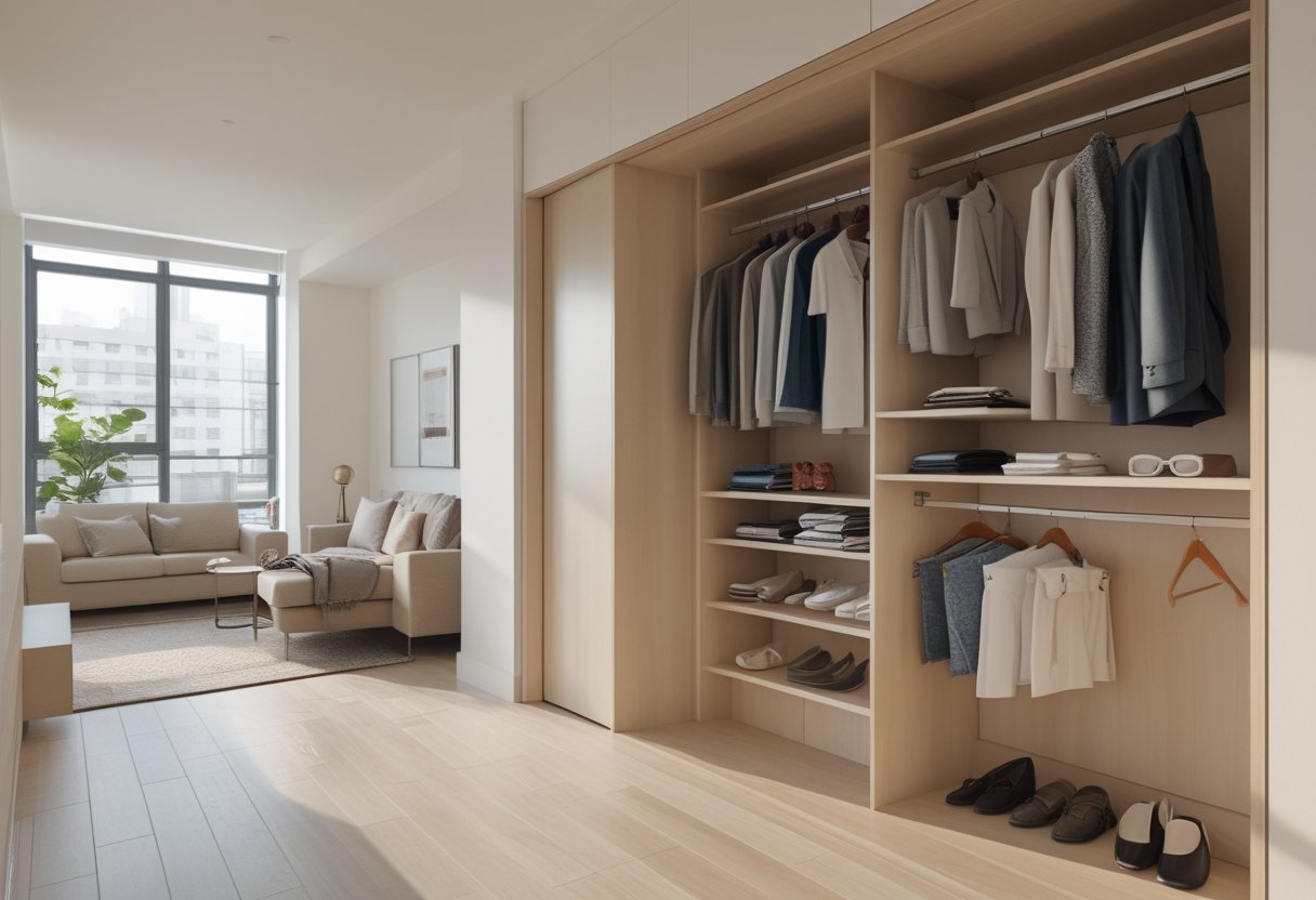24 Stunning Studio Apartment Layouts: Clever Space Saving Ideas For Small Homes 11 this configuration walk in closet alcove seating area kitchen open layout organised storage private