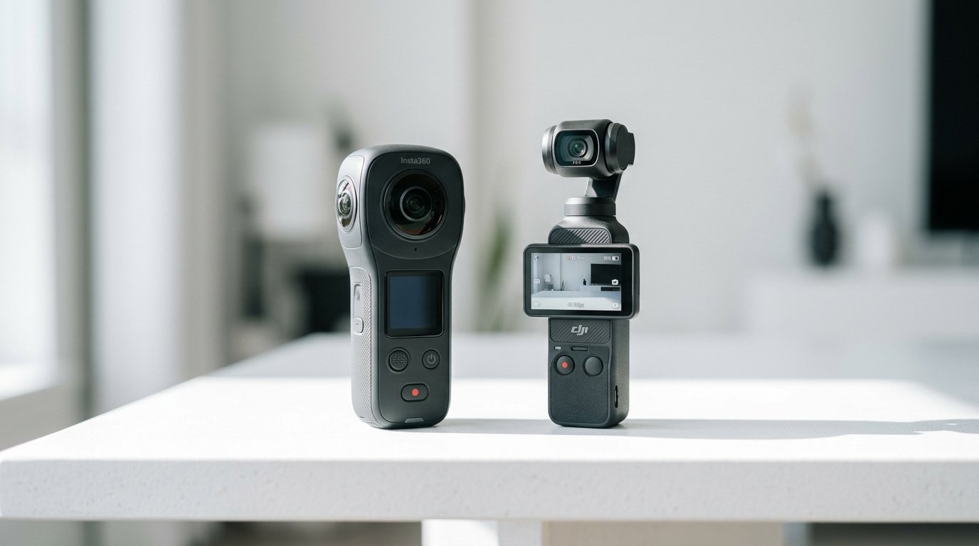 Insta360 Luna Ultra and DJI Osmo Pocket 3 side-by-side camera comparison