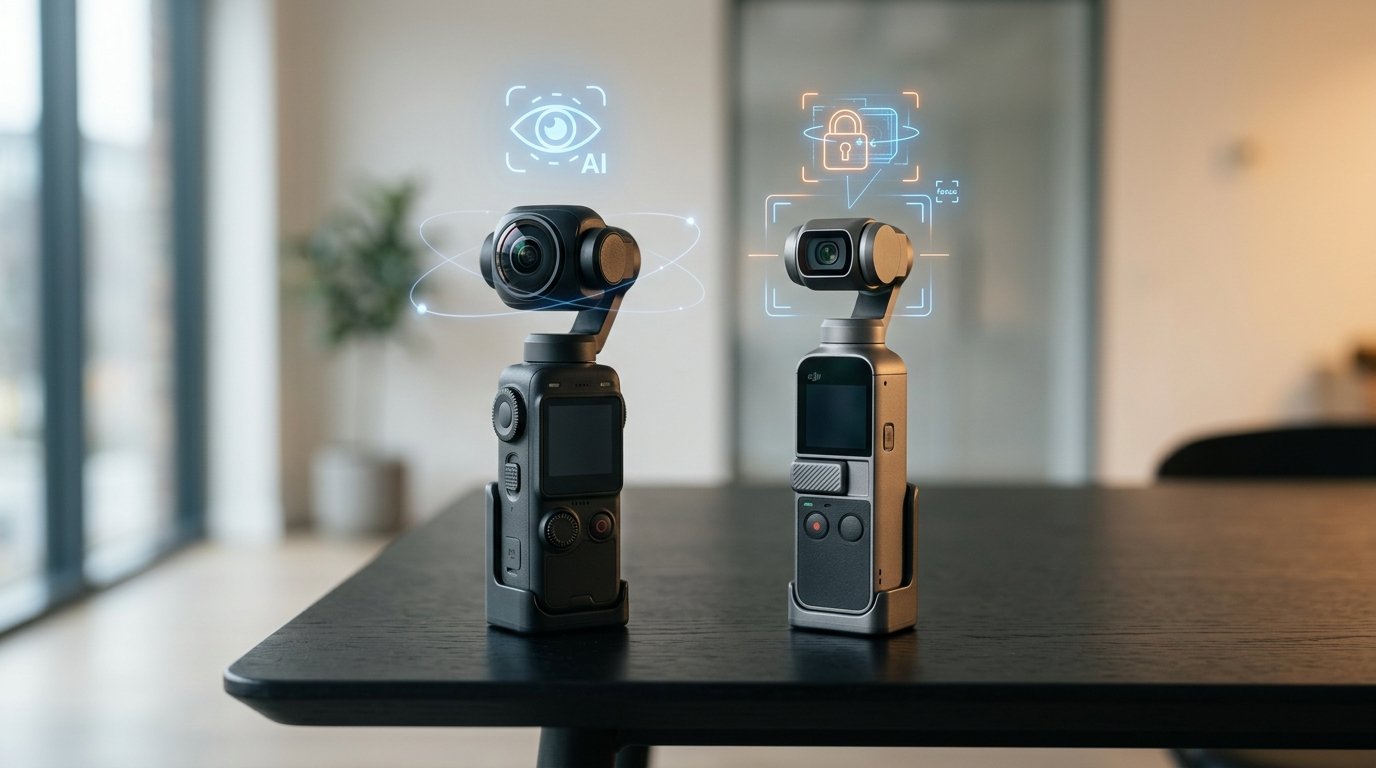 Compact creator camera kit with gimbal camera, microphone, and accessories