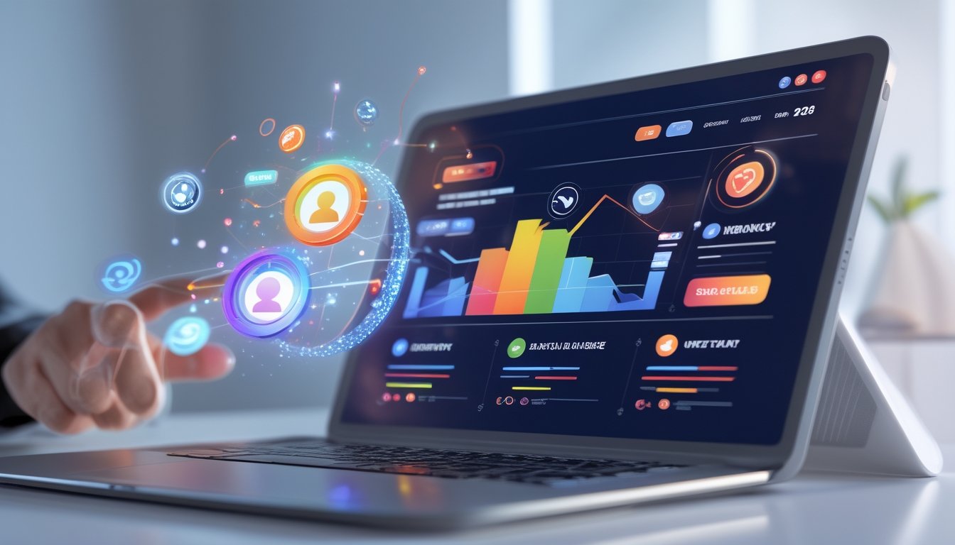 Tampilan layar perangkat digital dengan ikon dan grafik fitur situs judi online terbaik di tahun 2026.