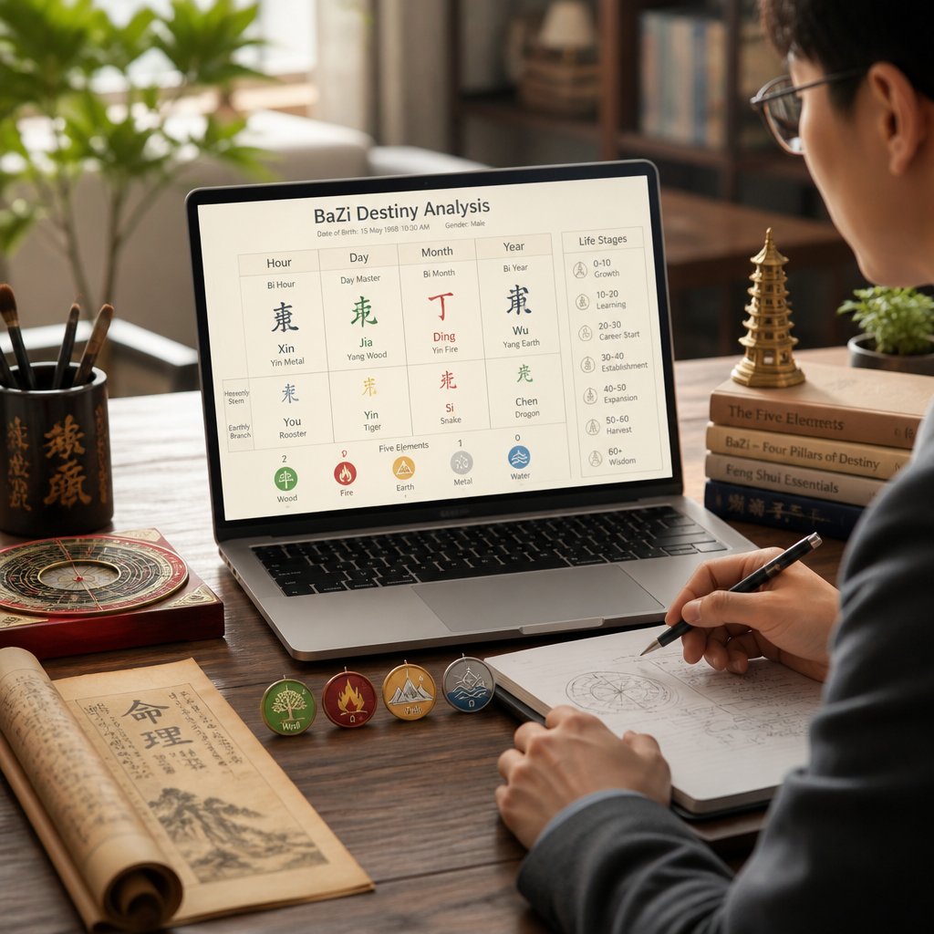 BaZi Destiny Analysis: Reveal Life Stages, Elements, and Career