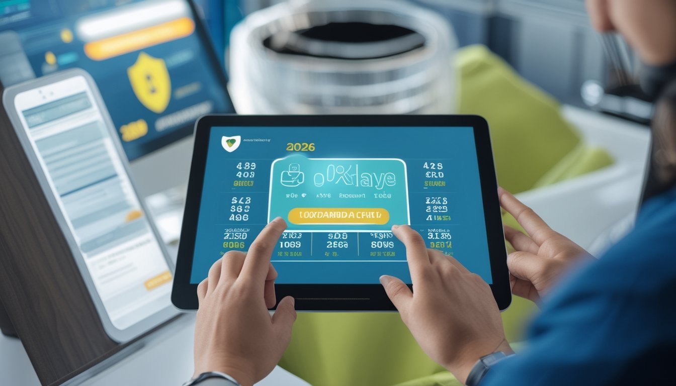 Seseorang menggunakan perangkat digital yang menampilkan antarmuka taruhan togel dengan simbol keamanan dan suasana percaya diri.