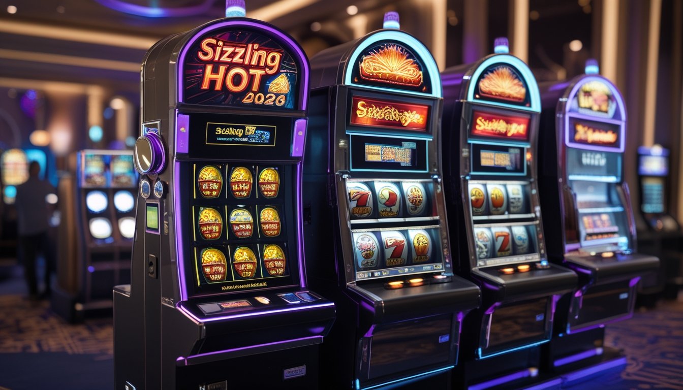 Dua mesin slot kasino berdampingan, satu model terbaru dan satu model lama, di dalam suasana kasino yang terang dan ramai.