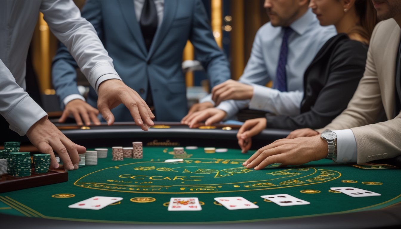 Pemain tampak bingung dan terburu-buru saat memasang taruhan di meja speed baccarat.