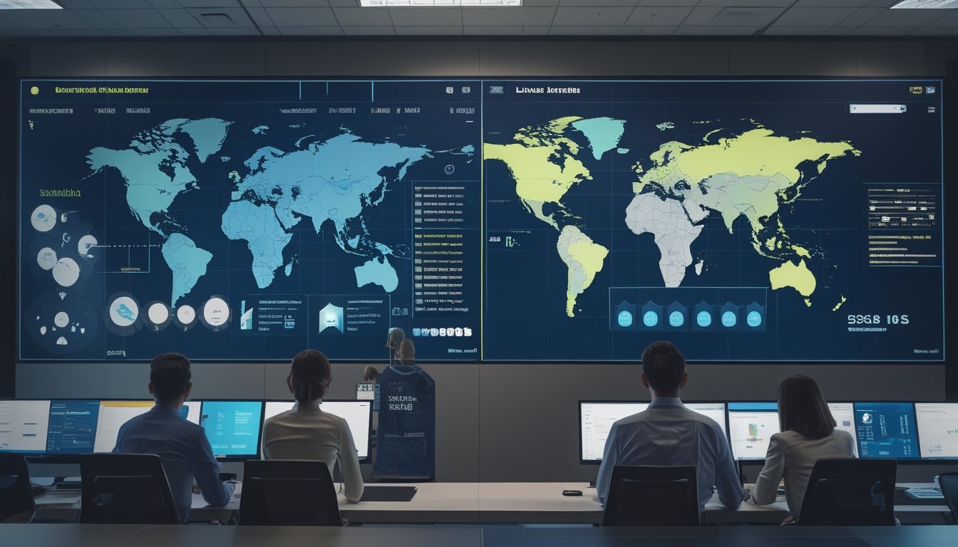 Tim analis global mempelajari data tren taruhan olahraga dan indikator regulasi pada layar digital.