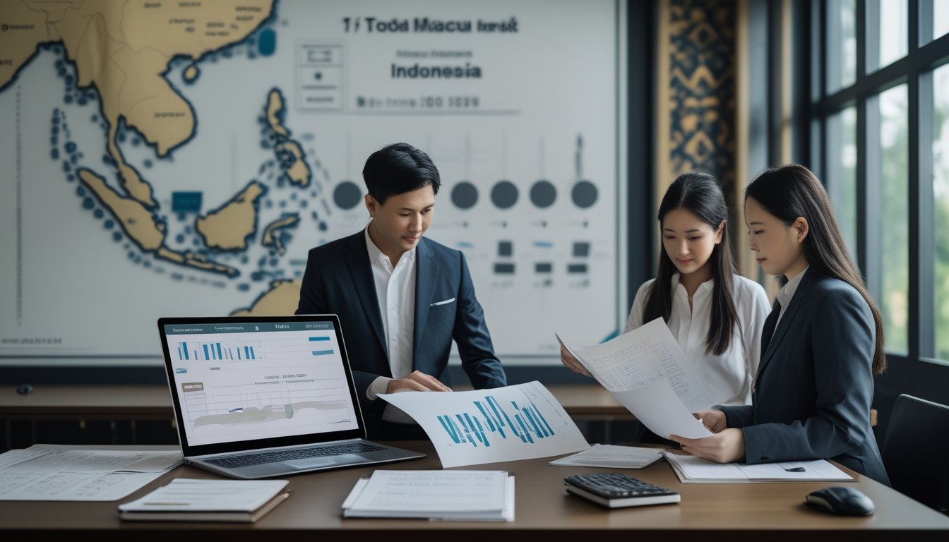 Peneliti Indonesia mengkaji peta, dokumen, dan grafik data tentang perkembangan pasar Toto Macau.