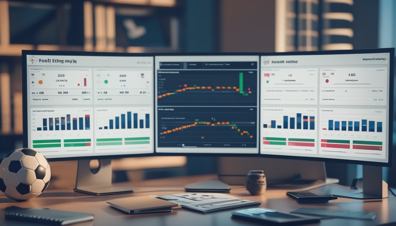 Analis membandingkan data odds sepak bola dari beberapa platform pada meja kerja modern.