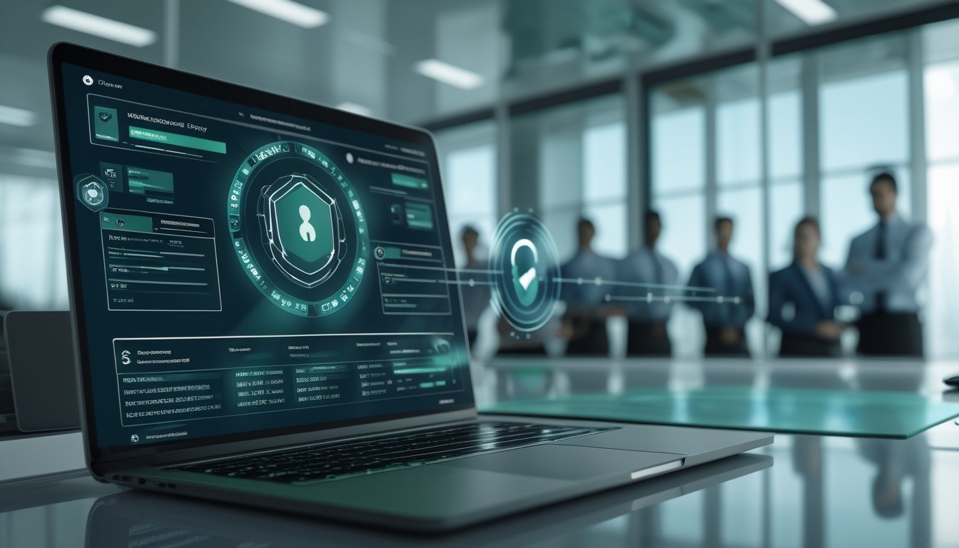 Tim profesional memeriksa keamanan dan legalitas platform poker online di ruang kantor modern.