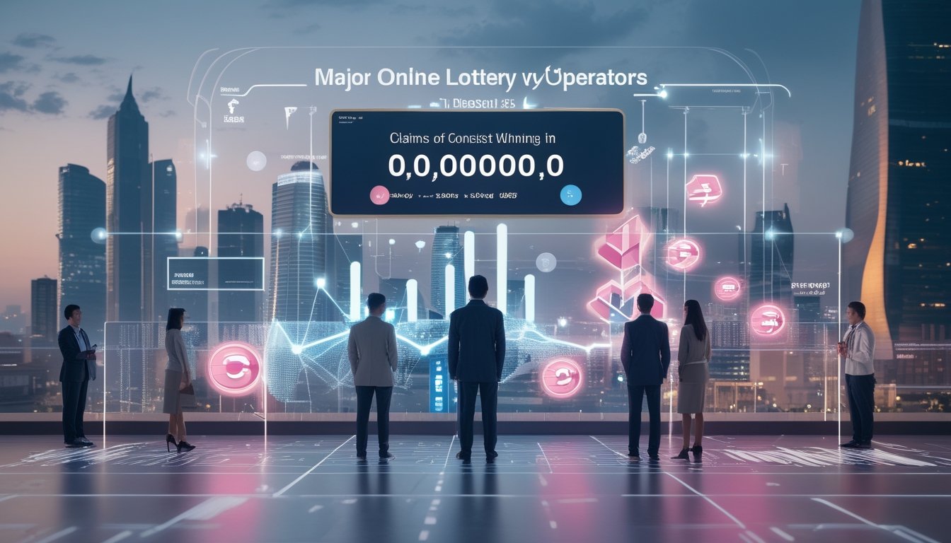 Sekelompok profesional menganalisis dasbor digital abstrak dengan grafik dan jaringan data di lingkungan perkotaan Indonesia.
