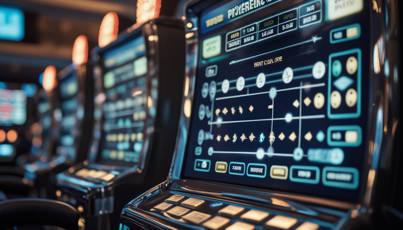 Mesin slot modern menampilkan jalur pembayaran bertingkat dan ilustrasi jackpot progresif.