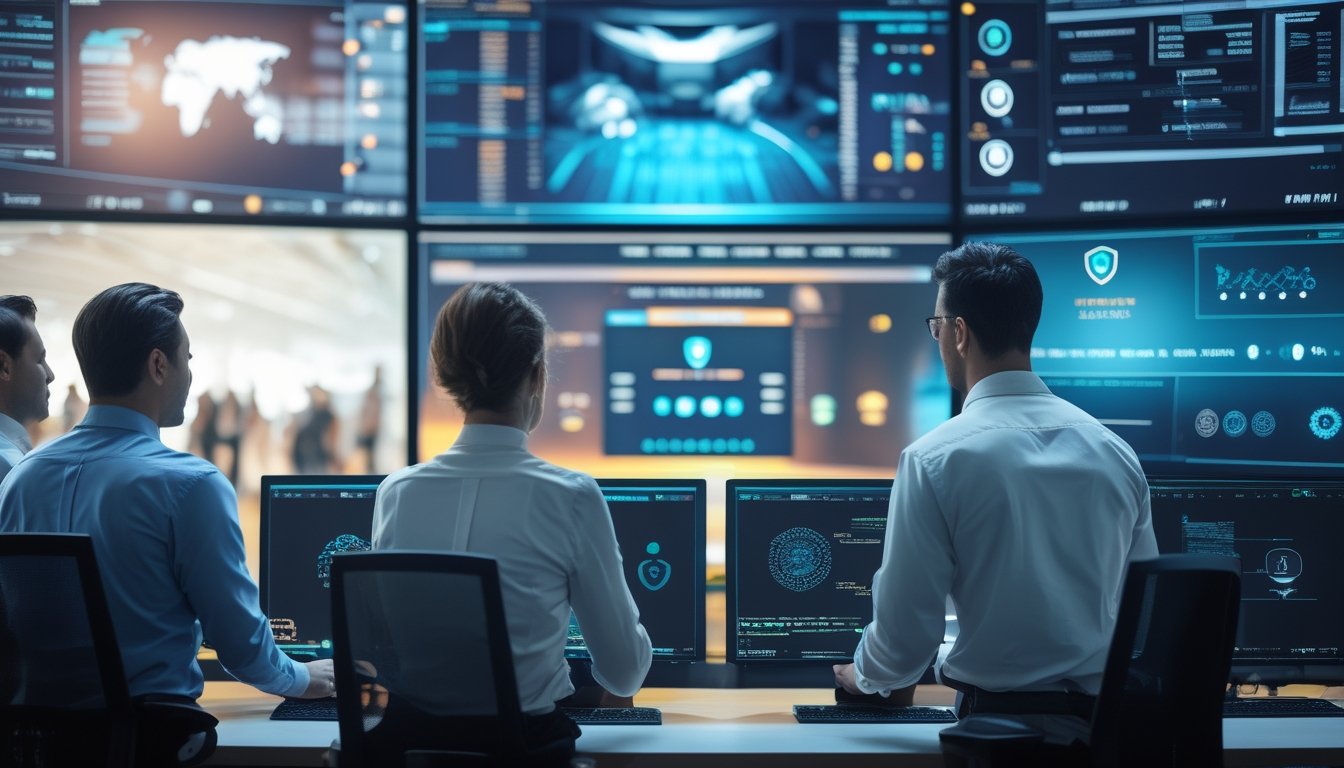 Tim keamanan digital memantau sistem verifikasi dan koneksi global pada platform sabung ayam yang teregulasi.