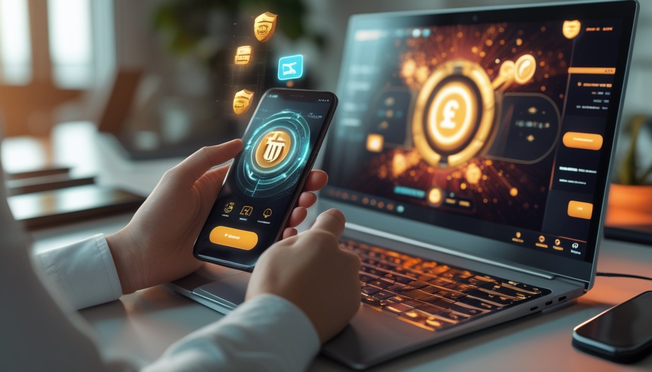Seseorang menggunakan dompet digital di ponsel untuk melakukan pembayaran pada platform hiburan daring.