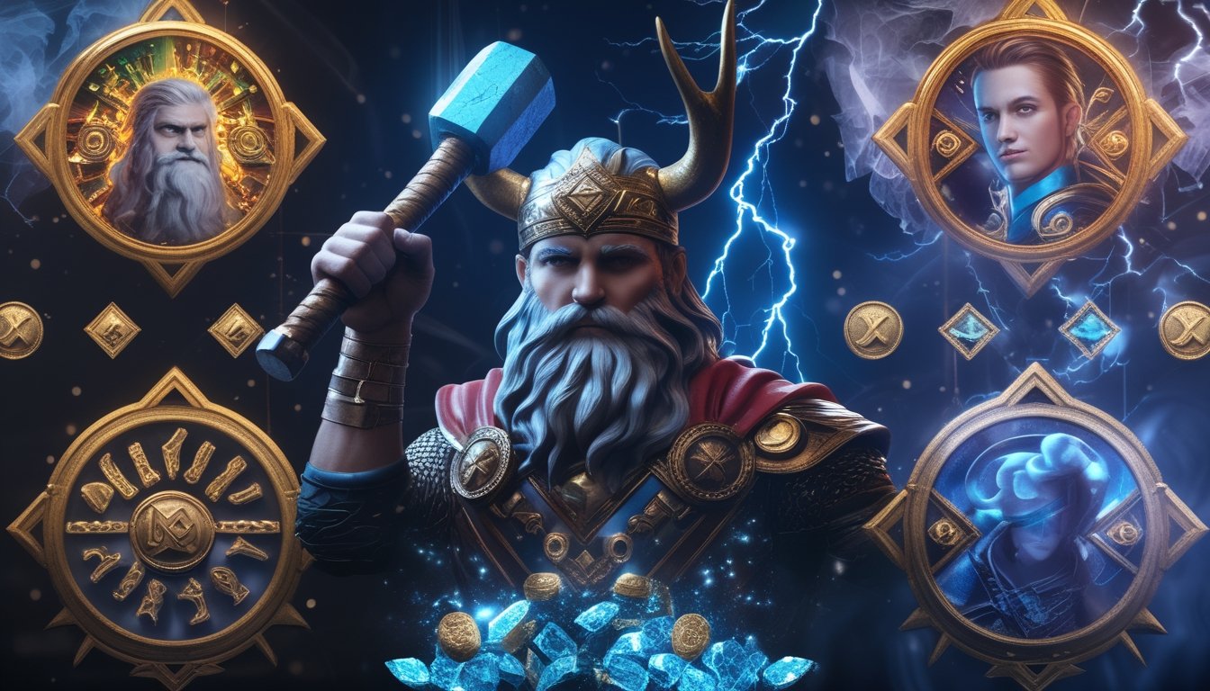 Adegan perbandingan permainan kasino bertema mitologi Nordik dengan beberapa konsep permainan fantasi lainnya.