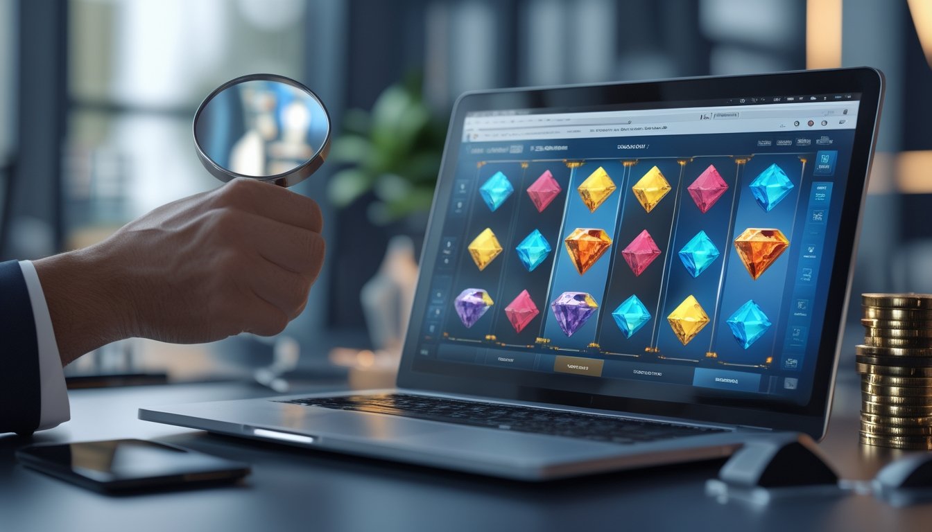 Seorang profesional keamanan siber memeriksa laptop dan ponsel dengan simbol peringatan serta gembok.