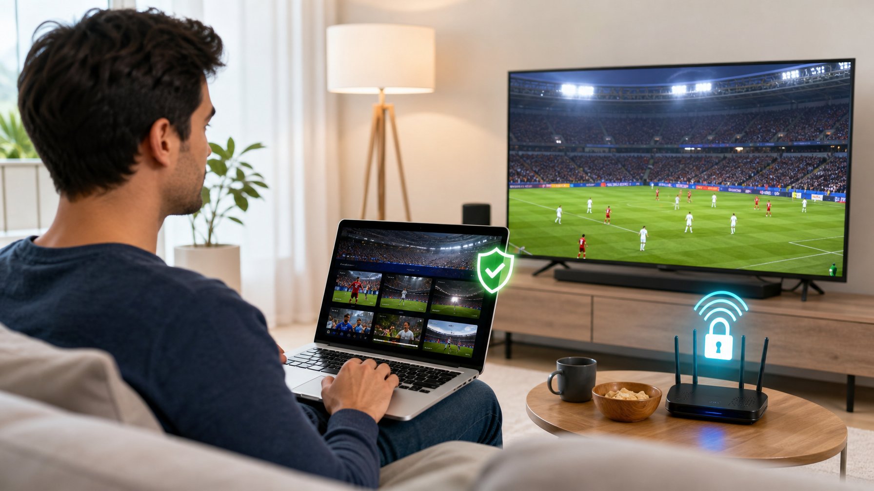 Penonton membandingkan platform streaming resmi untuk menyaksikan pertandingan sepak bola langsung di rumah.