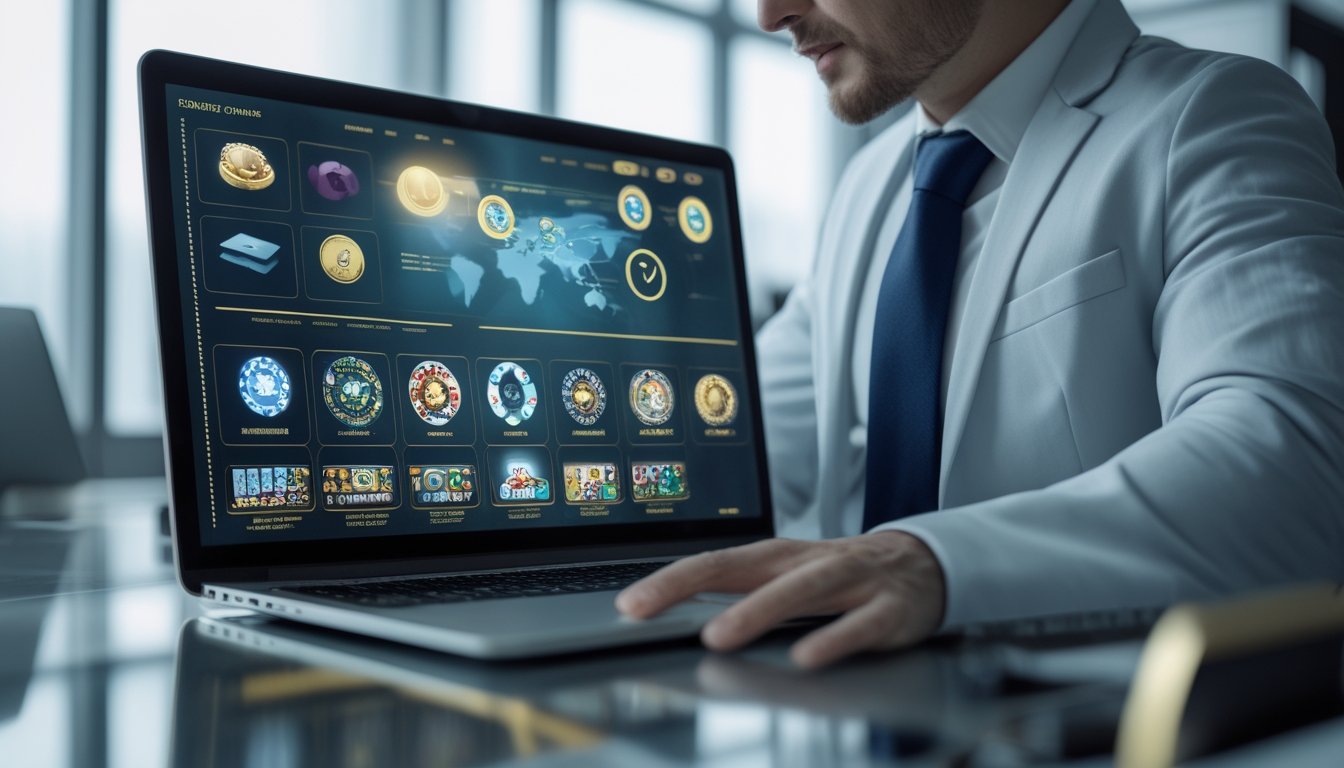 Analis memeriksa keamanan dan kredibilitas platform kasino daring di laptop.