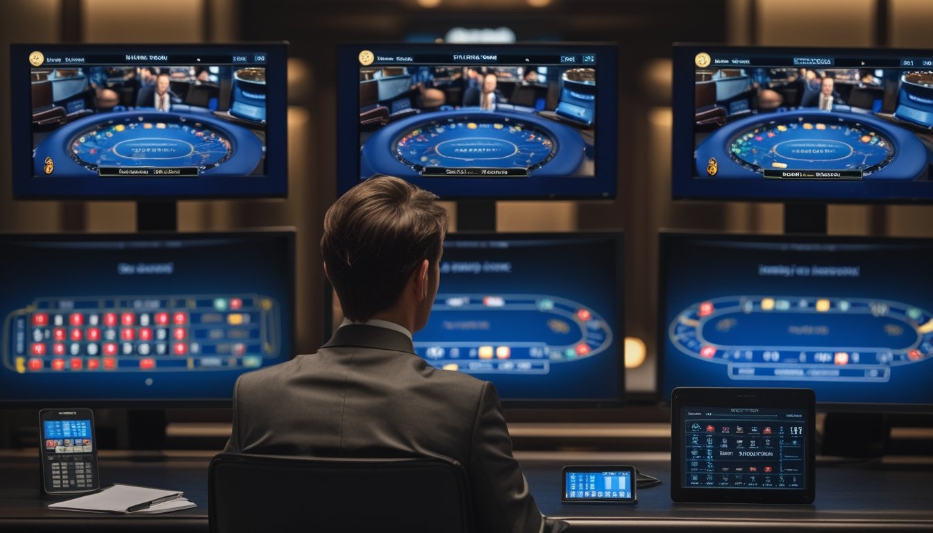 Seorang pemain membandingkan beberapa meja kasino berani dengan roulette, blackjack, dan bakarat.