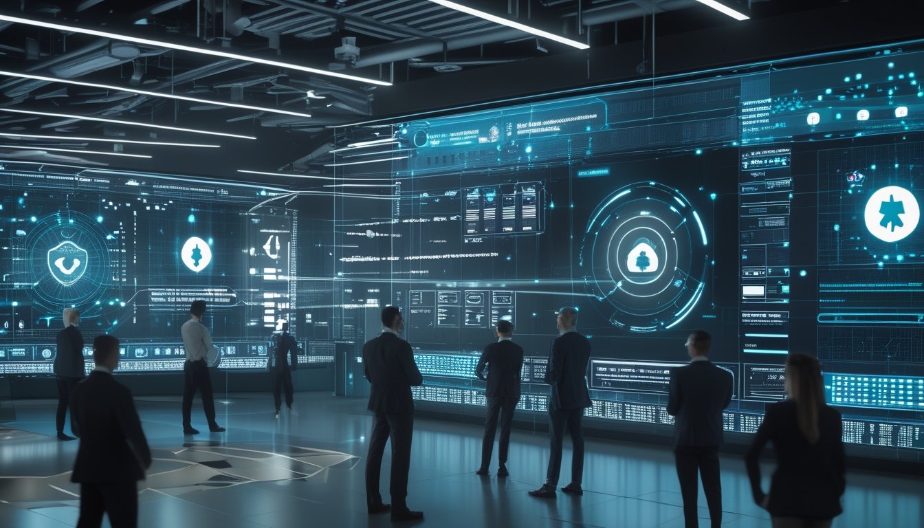 Pusat operasi keamanan siber memantau perlindungan data pada platform taruhan kasino online dengan teknologi digital modern.