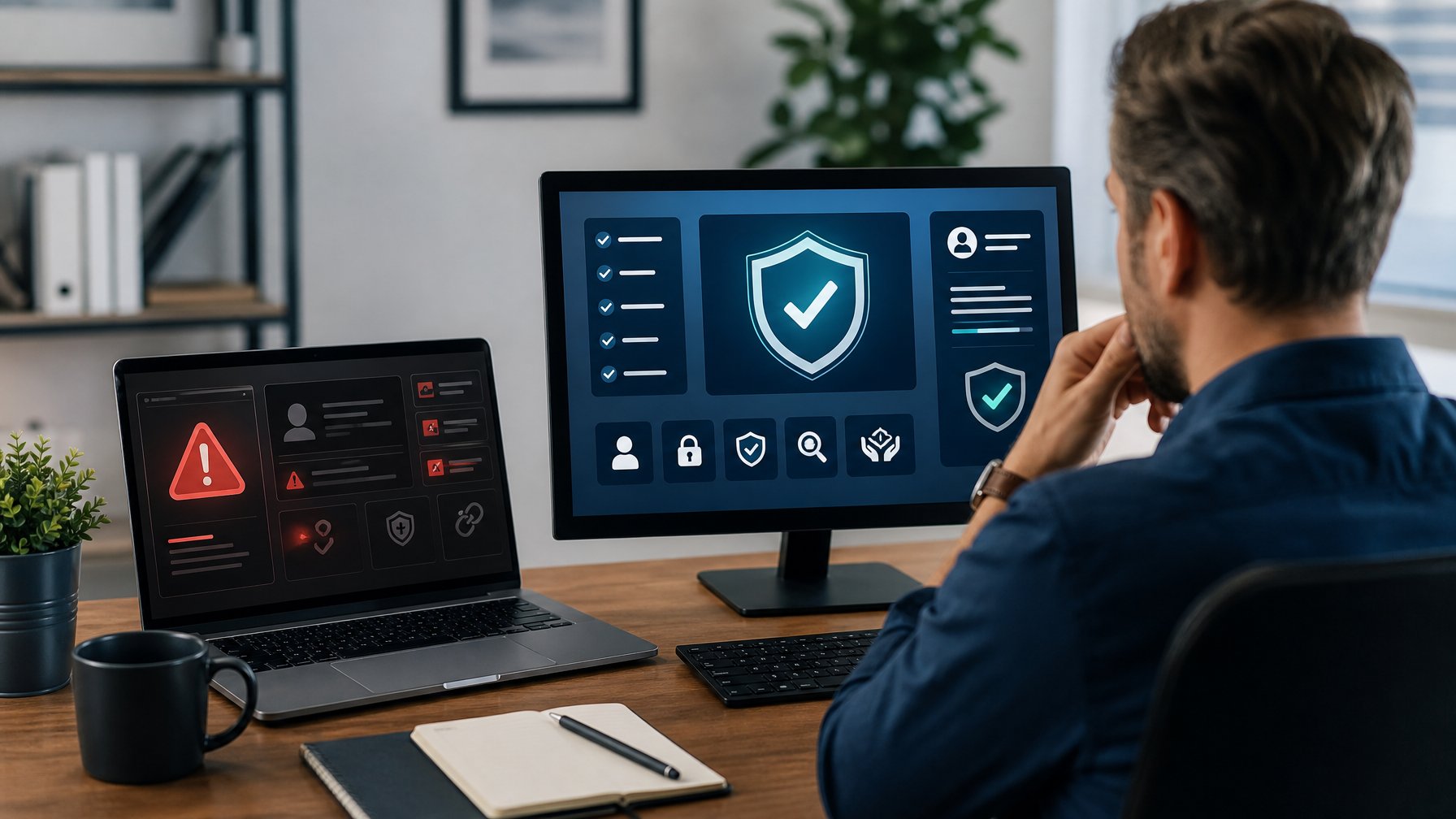 Seseorang membandingkan platform perjudian digital yang tampak mencurigakan dengan platform yang lebih aman dan terpercaya.