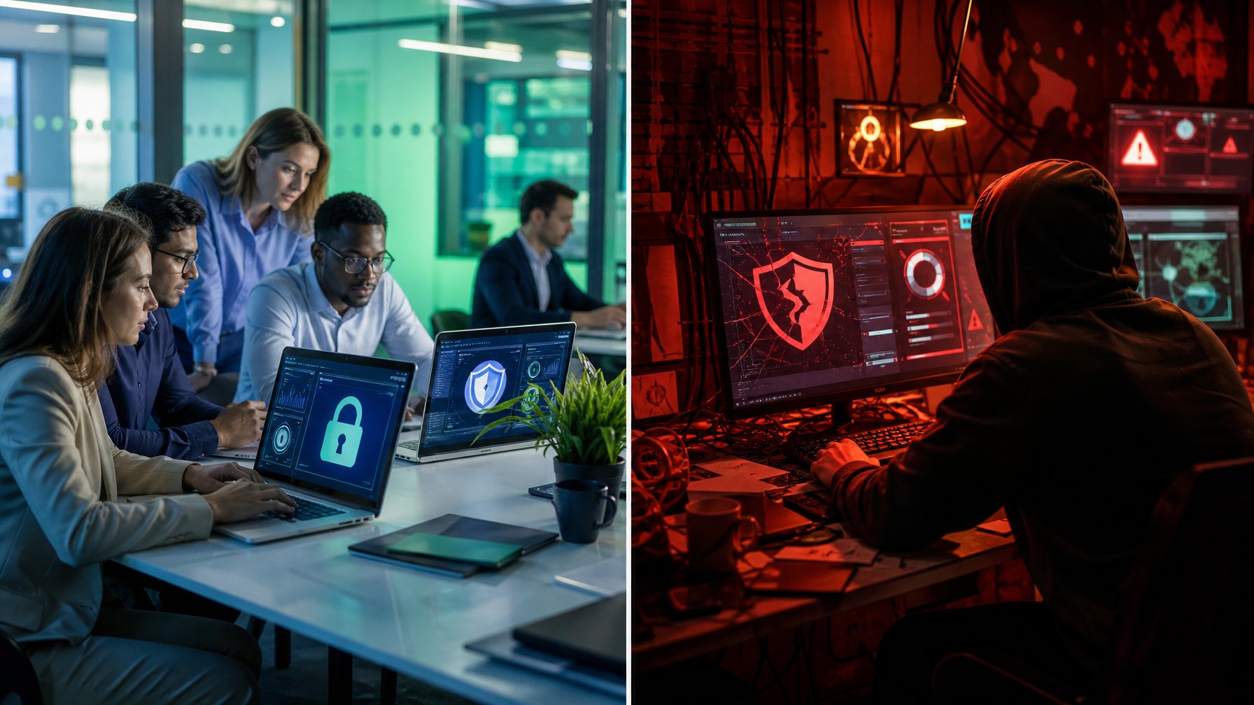 Perbandingan visual antara platform kasino daring yang aman dan situs penipuan yang mencurigakan.