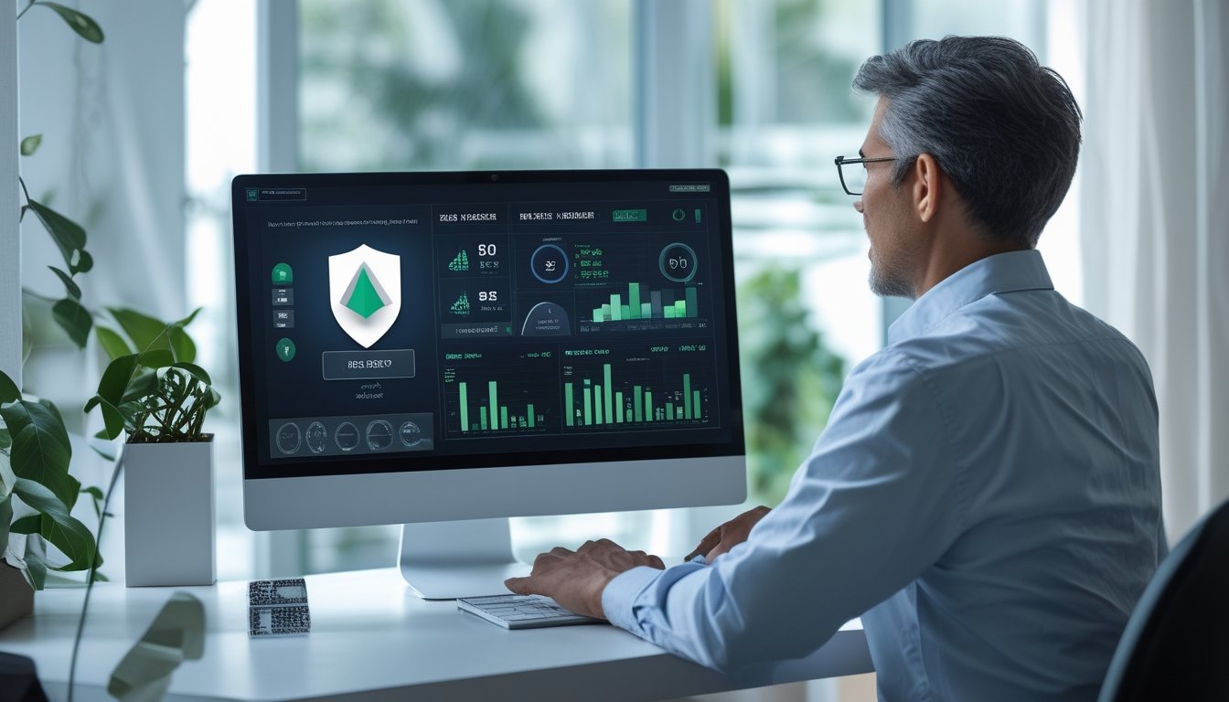 Seseorang melihat tampilan data platform taruhan online di laptop.